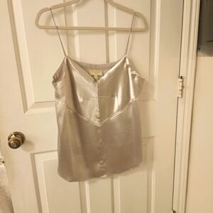 Anthropologie Moulinette Soeurs Silver Tank top Size L
